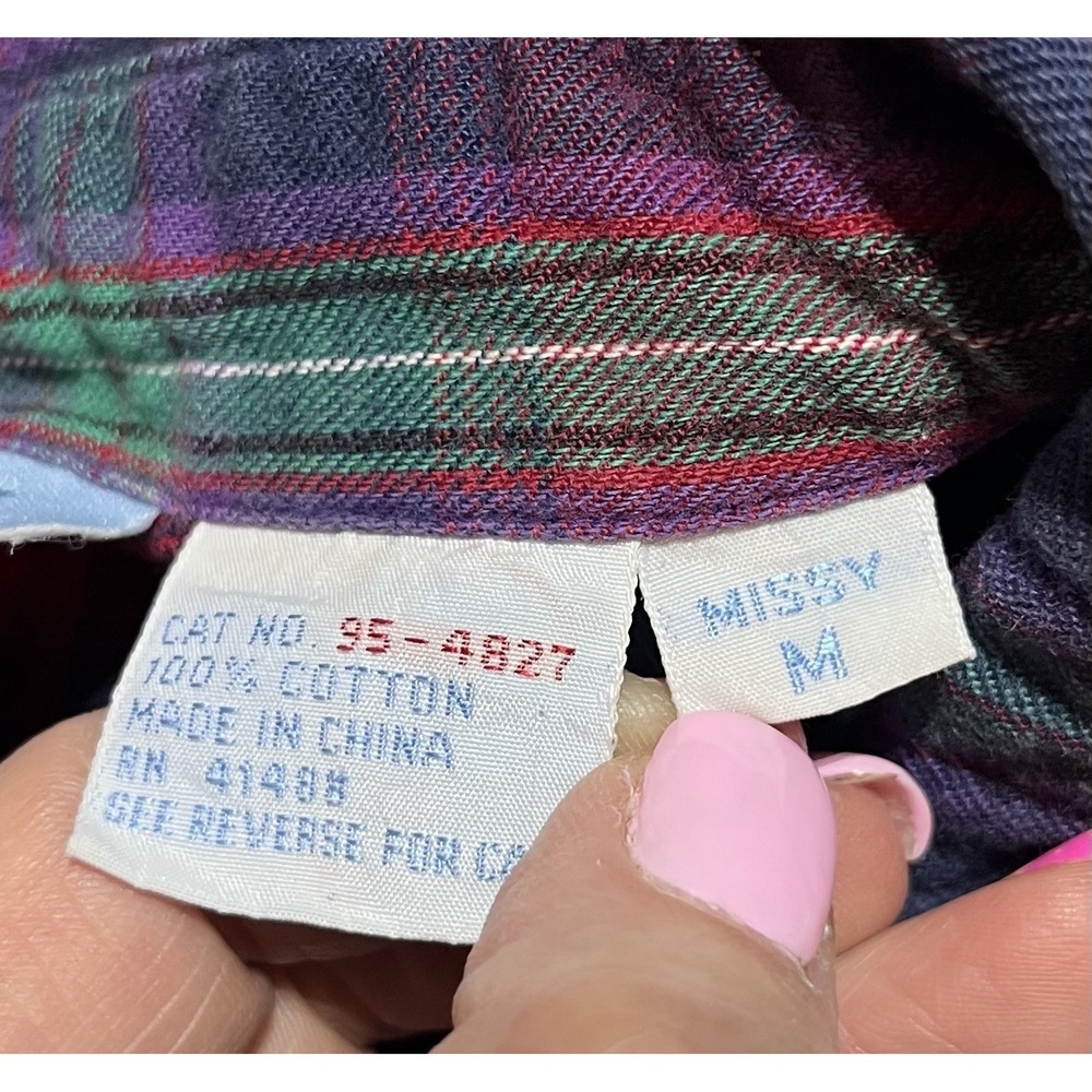 Vintage Embroidered Plaid Flannel Shirt - Picture 8 of 13